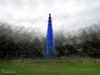 Berlin - Theodor-Heuss-Platz - Blauer Obelisk